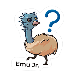 Emu Jr. sticker